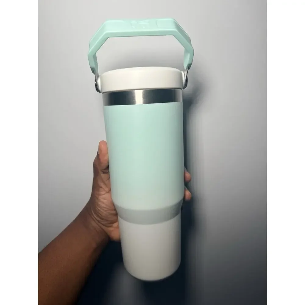 Stanley X Starbucks Hong Kong LIGHT BLUE 30oz IceFlow Flip Straw Tumbler NWT - Picture 4 of 6